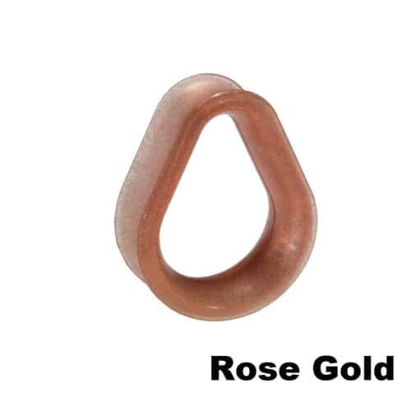 Rose Gold KAOS Silicone Hydra Teardrop Eyelets  (00 gauge – 2 inch) 00 g