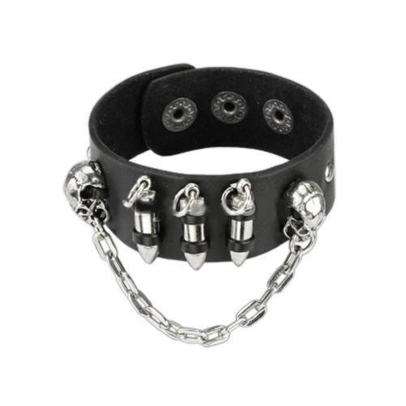Skulls and Bullets Wristband
