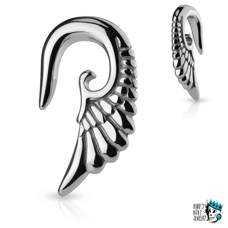 Steel Angel Wing Hooks (14 gauge – 0 gauge) 14 g