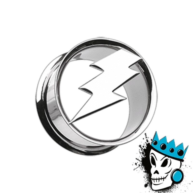 Steel Lightning Bolt Plugs (2 gauge – 1 inch) 2 g