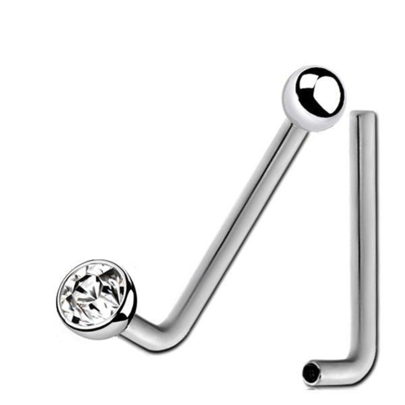 Titanium I.T. Gem Christina Bar 14G