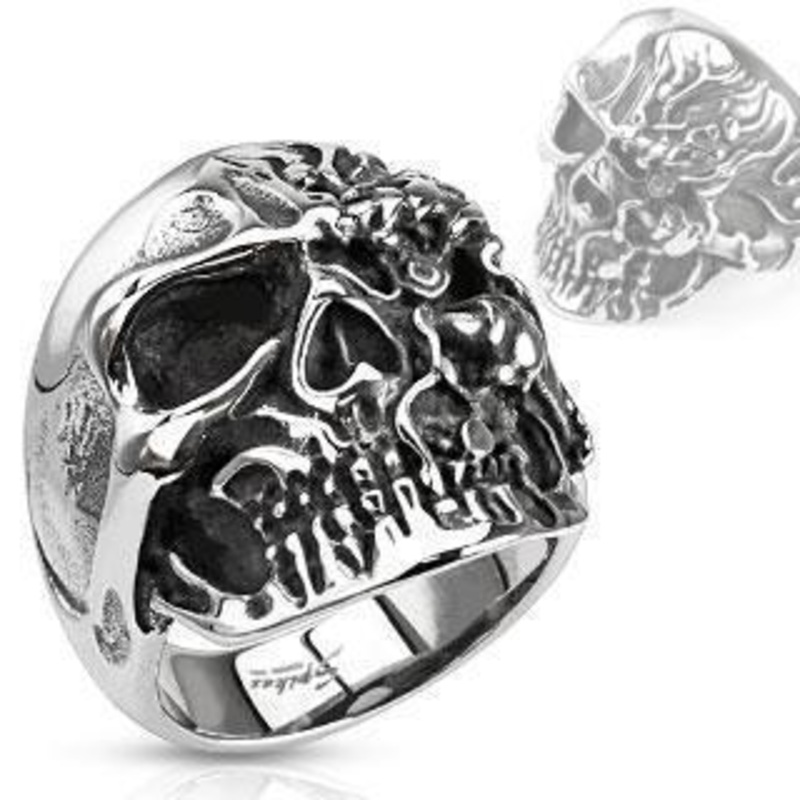 Two Faced Skull Ring Size 9 (59.5mm)