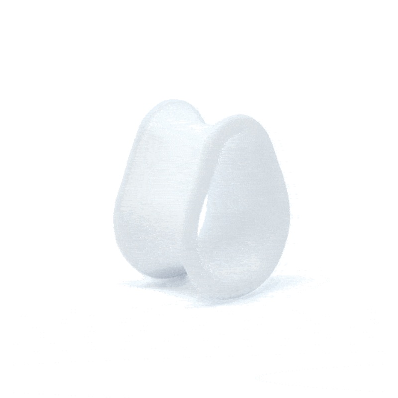 White KAOS Silicone Hydra Teardrop Eyelets (00 gauge – 2 inch) 00 g