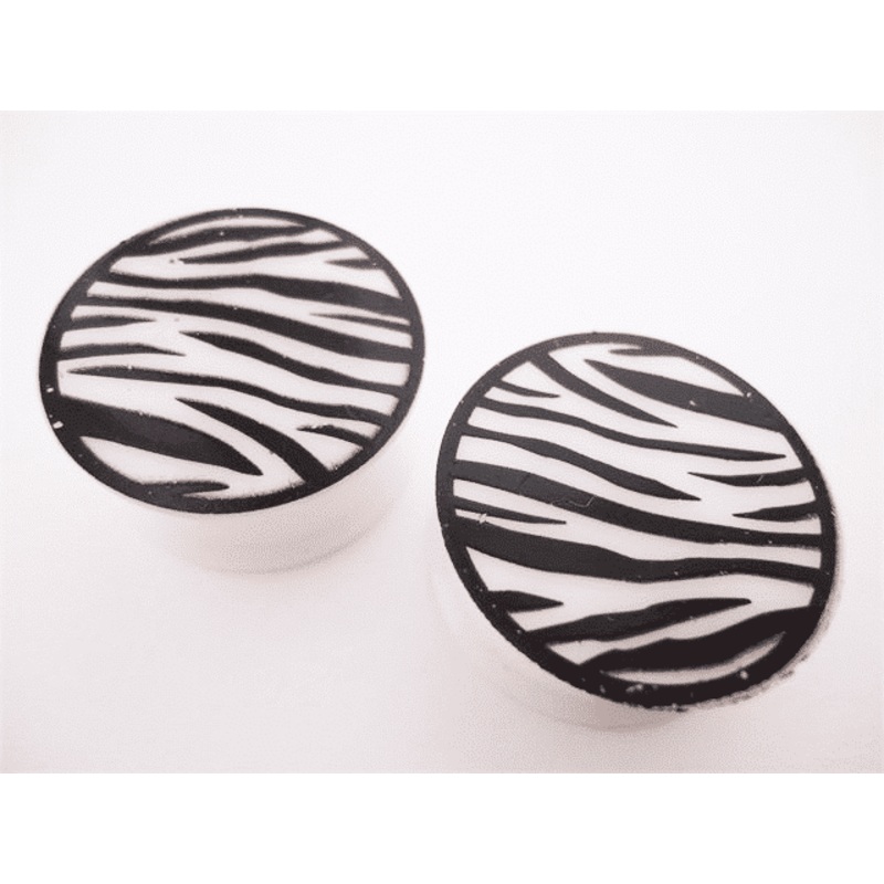 Zebra Silicone Plugs (9/16 inch – 7/8 inch) 9/16 inch