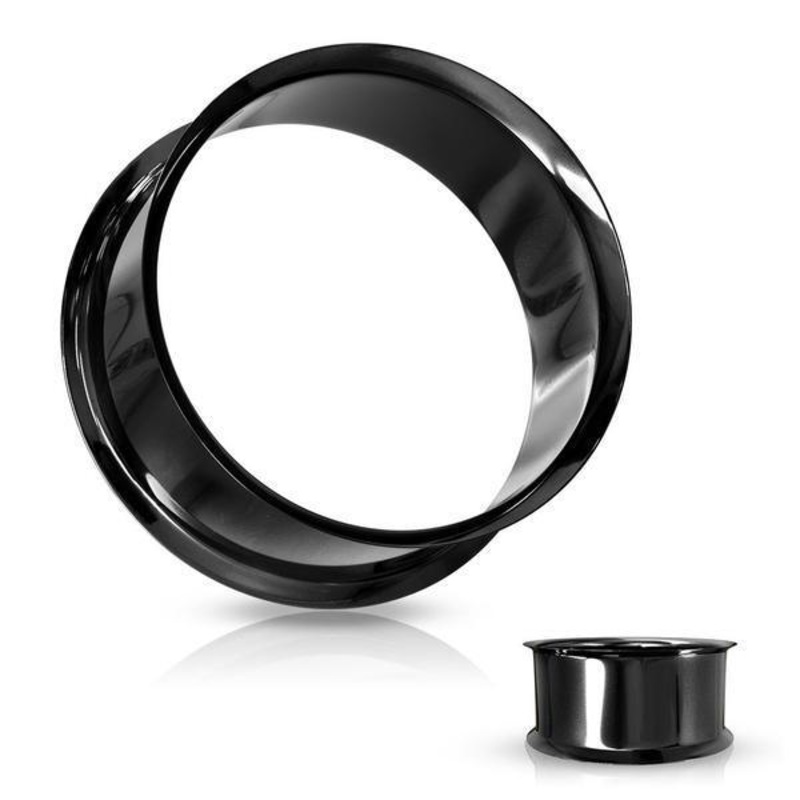Black IP Double Flared Tunnel 10G-2″ 2.4mm(10G)