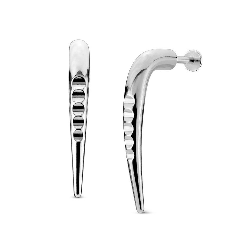 Carved Hook Labret 14G