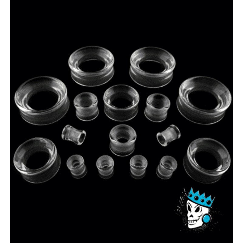 CLEAR GLASS Tunnels (8 gauge – 4 inch) 8 g