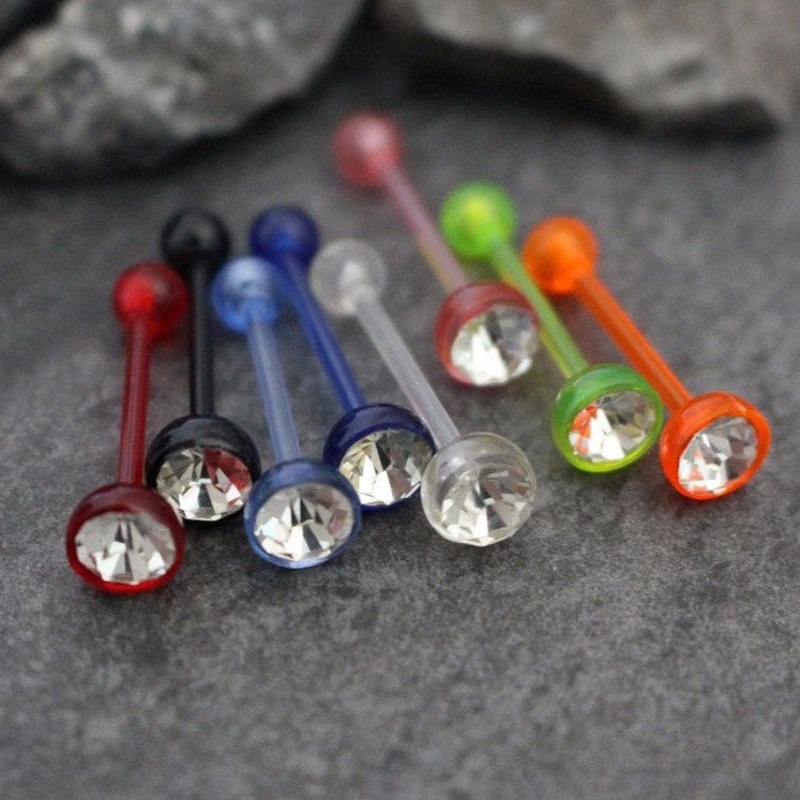 Crystal Tongue Bar Red