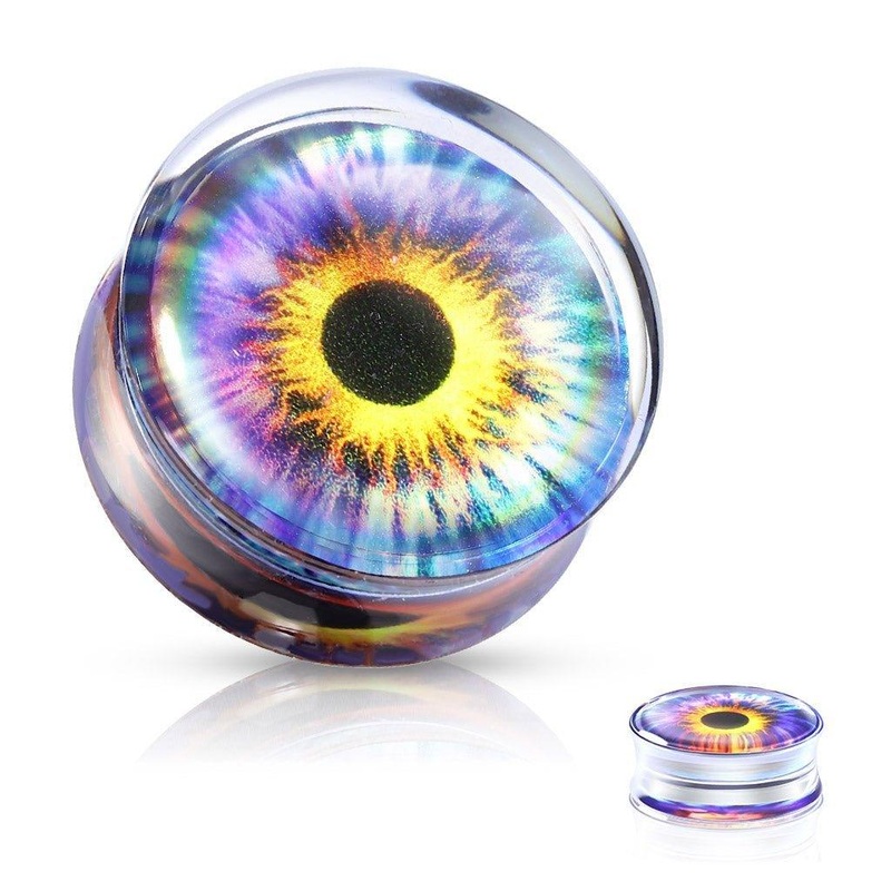 Eye Print Acrylic Plug 8mm-25mm 8mm(0G)