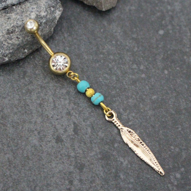 Feather Belly Button Rings