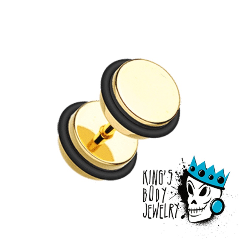 Gold Fake Plugs (16 gauge) 16 g