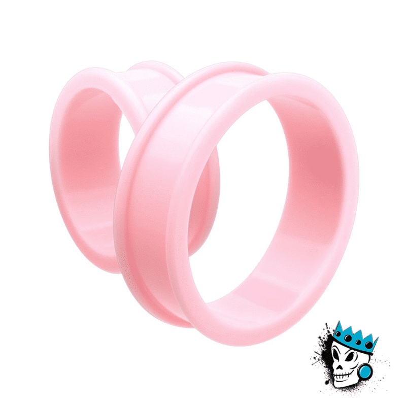 Pink Silicone Tunnels (6 gauge – 2 Inch) 6 g