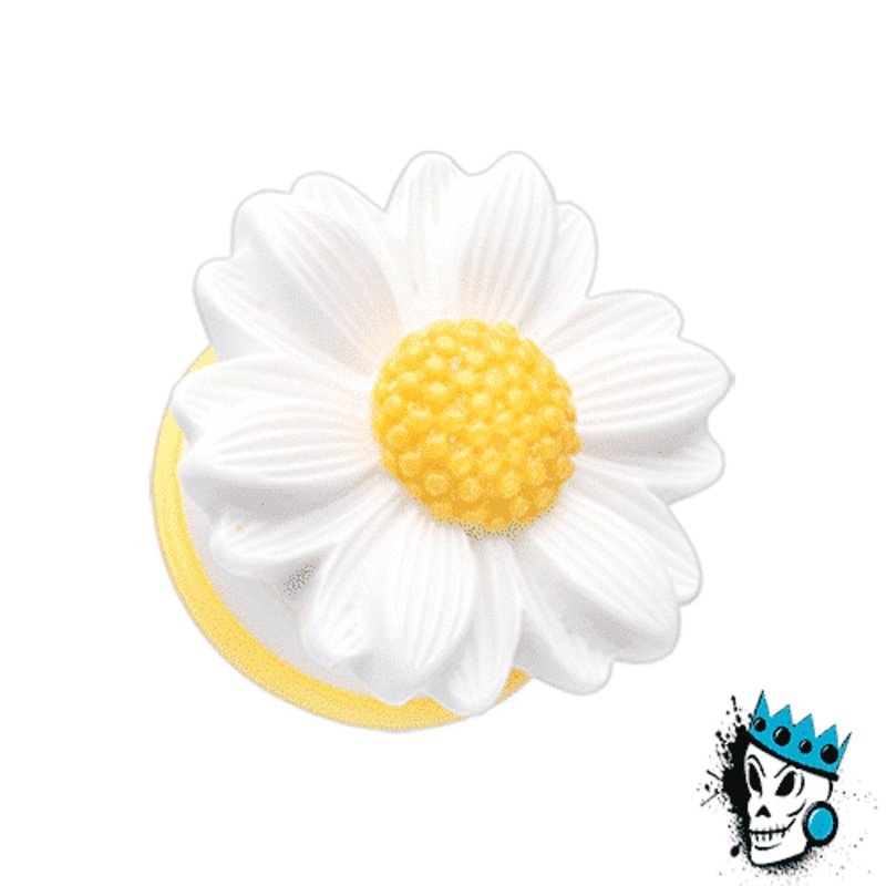 White Daisy Plugs (6 gauge – 1 inch) 6 g