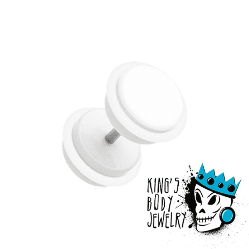 White Fake Plugs (16 gauge) 16 g