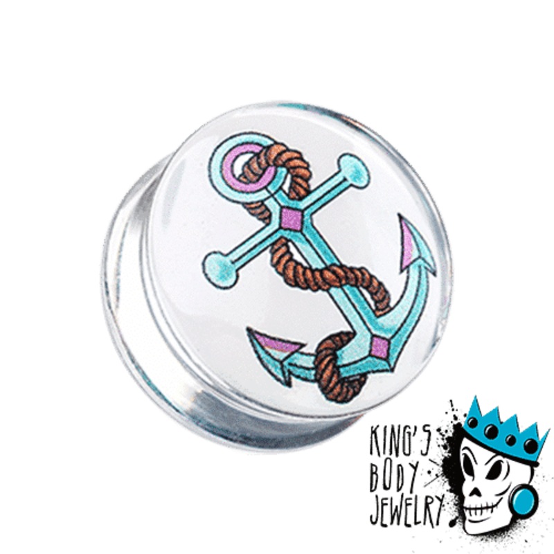 Clear Anchor Plugs (2 gauge – 1 inch) 2 g