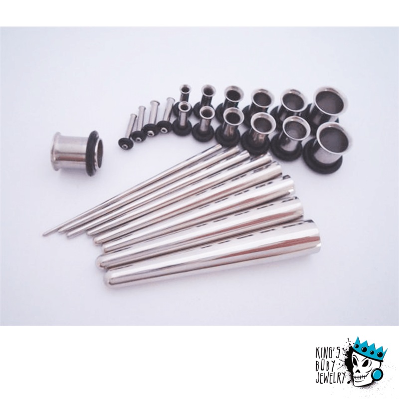 Concave Tapers & Single Flare Tunnels Full Kit (14 gauge – 0 gauge) 1