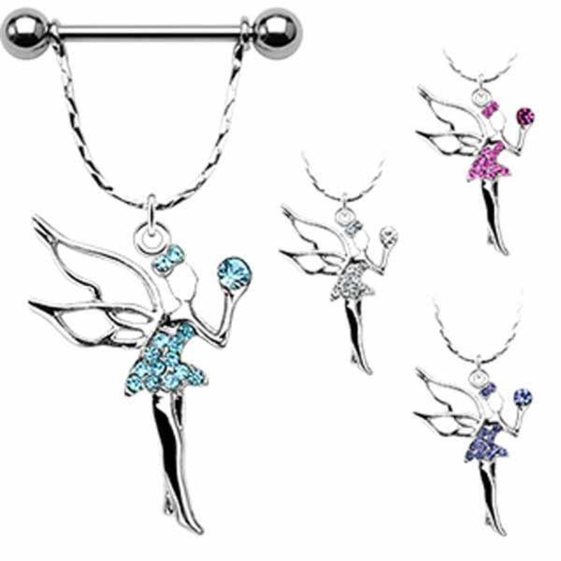 Fairy Nipple Dangle 14G Clear