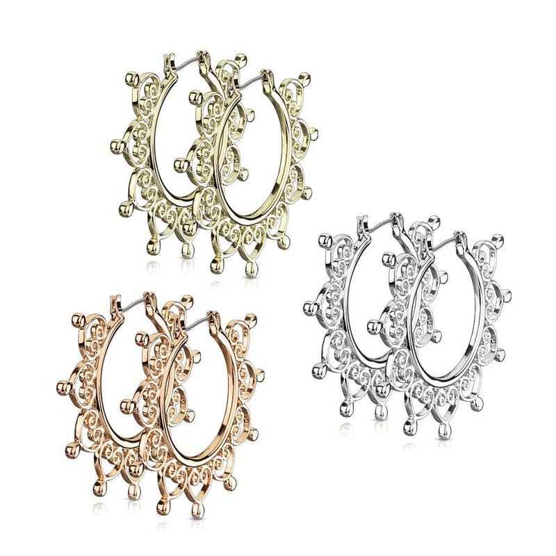 Filigree Earring PAIR Gold