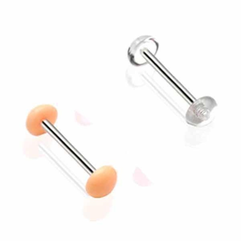Half Ball Barbell 14G Clear