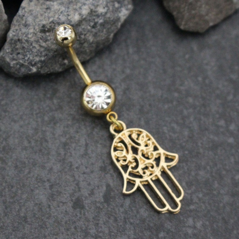 Hamsa Belly Button Ring