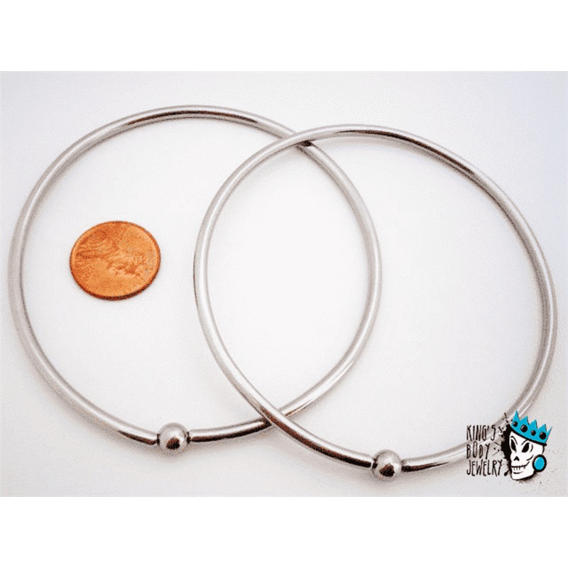 HUGE DIAMETER Steel Captive Bead Rings (10 gauge – 6 gauge) 10 g