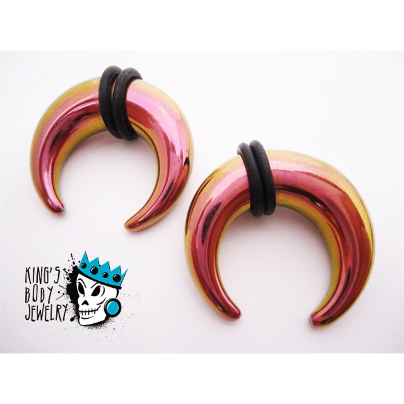 Orange Anodized Stainless Steel Pinchers (00 gauge) 00 g