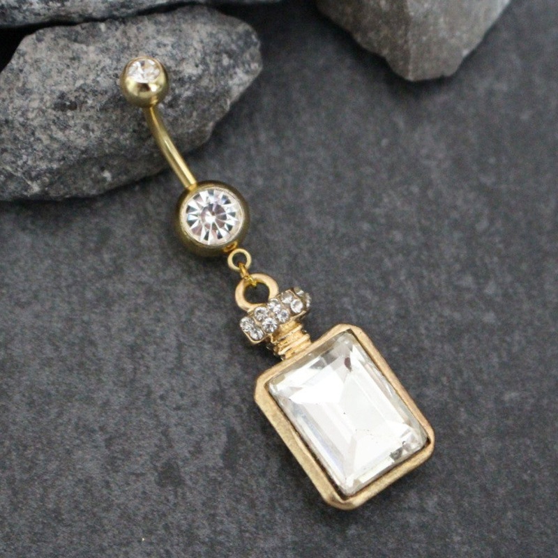 Perfume Bottle Navel RIng