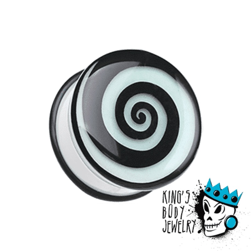Spiral Glow In Dark Plugs (2 gauge – 1 inch) 2 g