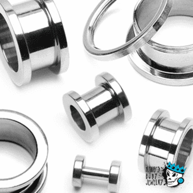 Stainless Steel Flesh Tunnels (16 gauge – 2 inch) 16 g