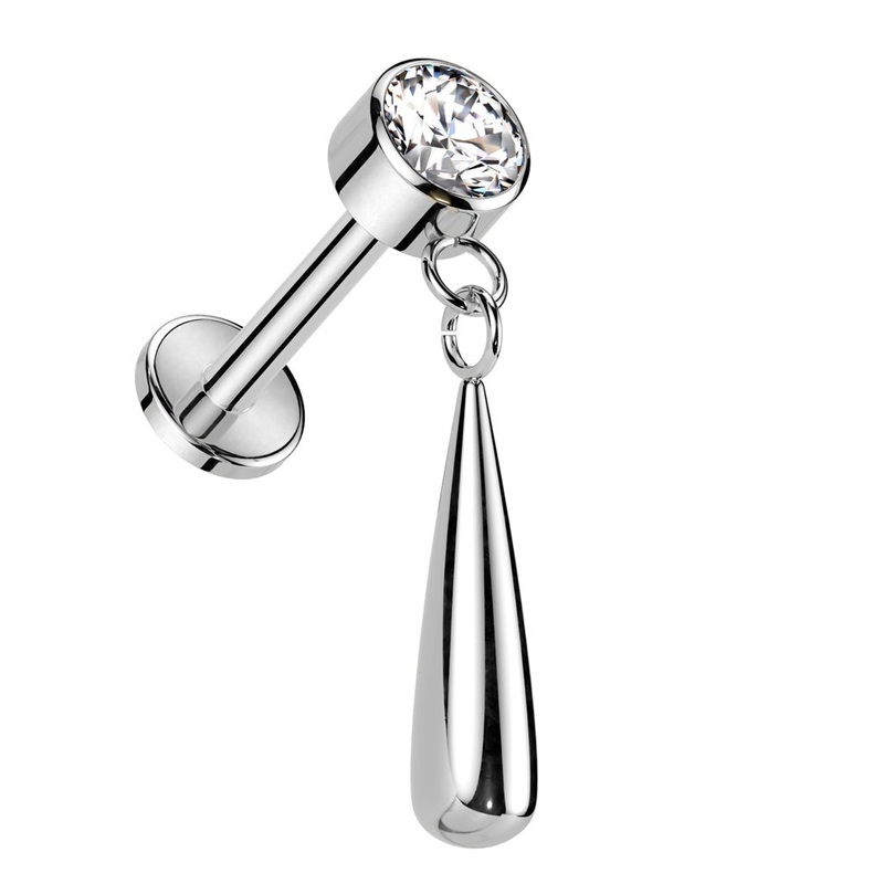 Titanium Drop Labret 16G 6mm