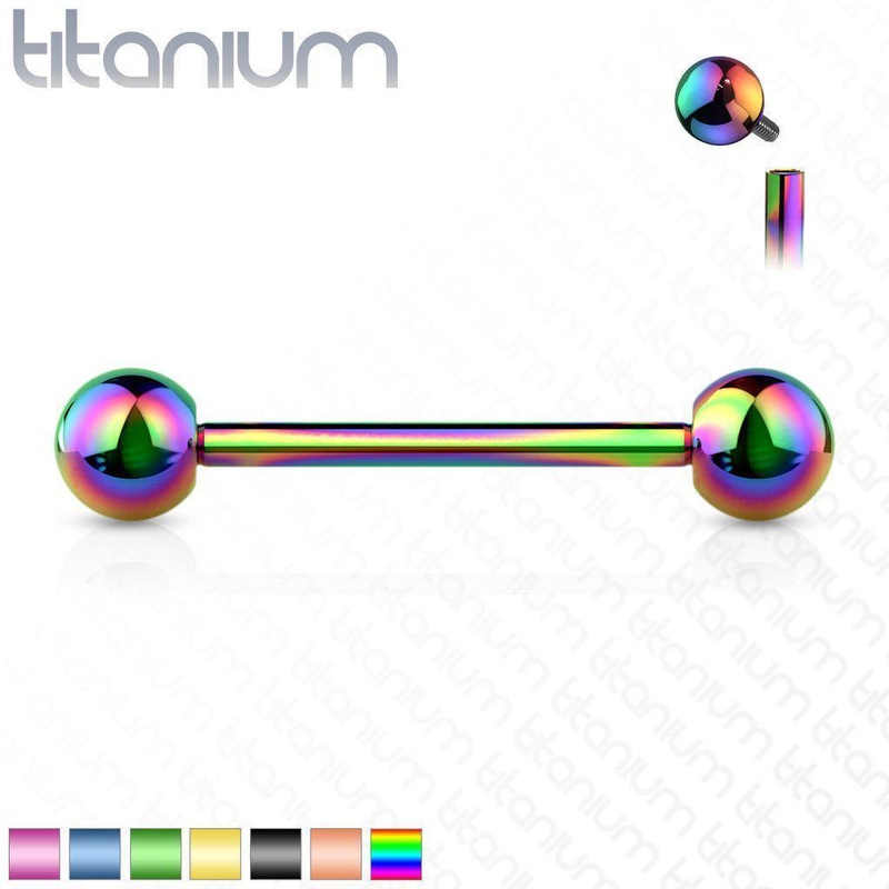 Titanium I.T. Barbell 14G 12mm Black