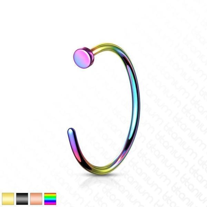 Titanium Nose Hoop 20G 18G 20G 8mm Black