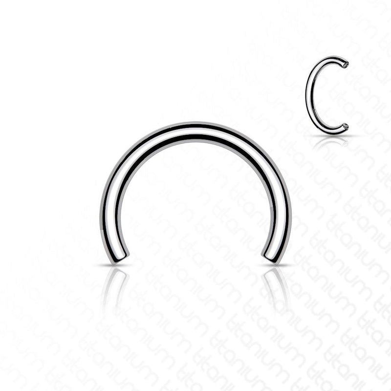 Titanium Threadless Horseshoe Bar 16G 14G 16G 10mm