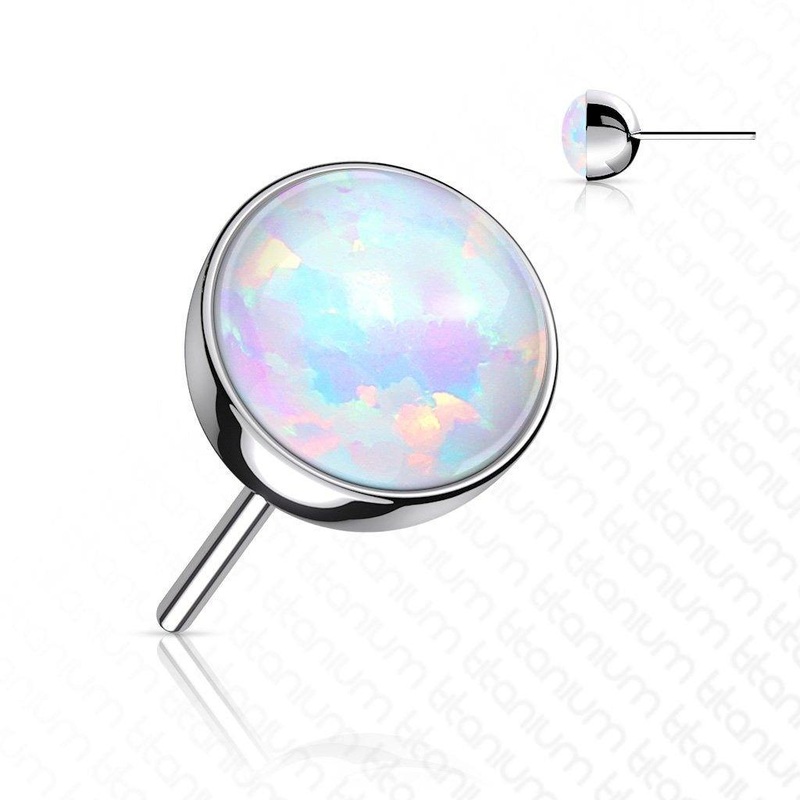 Titanium Threadless Opal Ball End 2mm