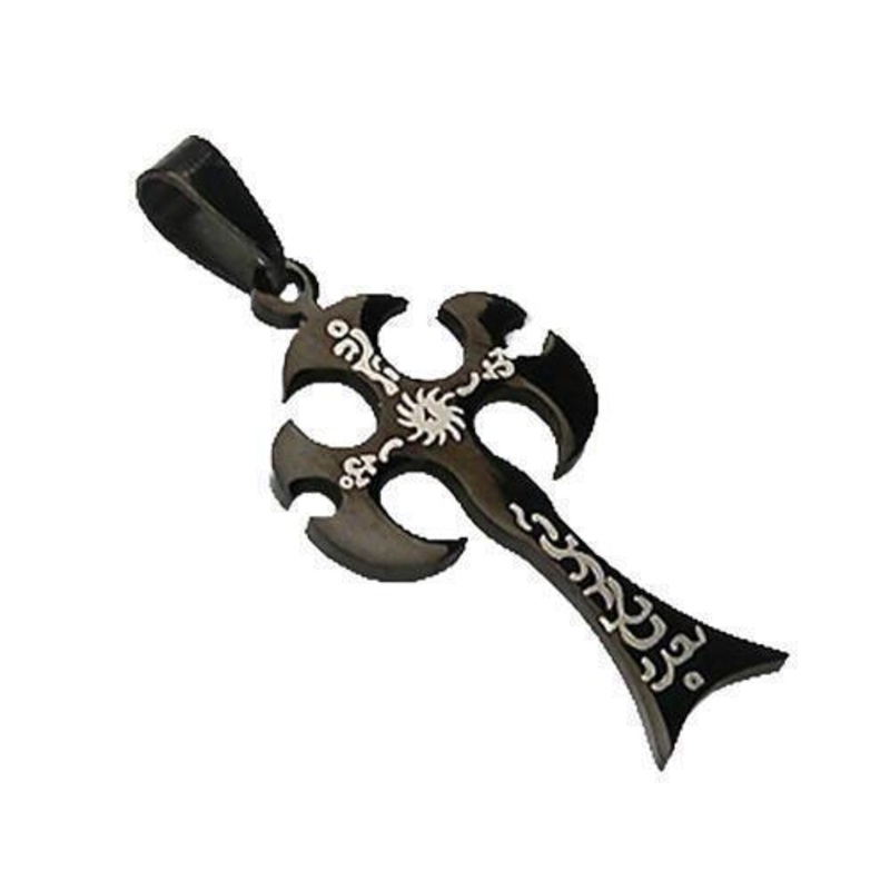 Black Cross Stainless Steel Pendant