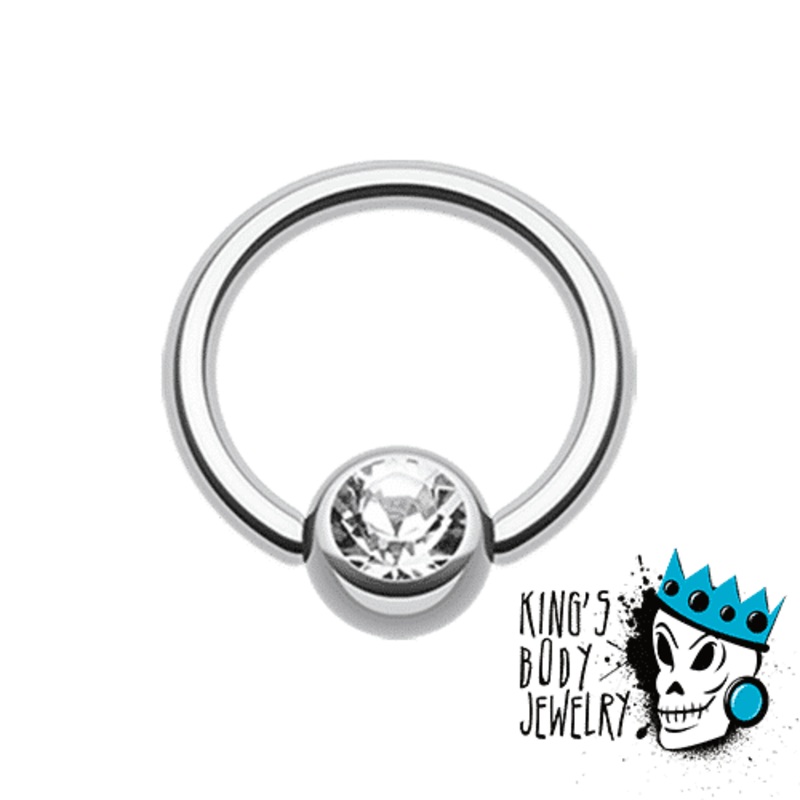 Bling Captive Bead Rings (18 gauge – 10 gauge) 18 g 5/16″