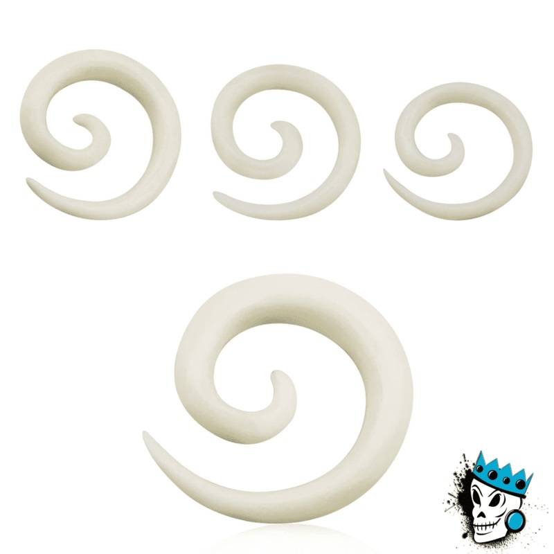 Buffalo Bone Spirals (8 gauge – 0 gauge) 10 g