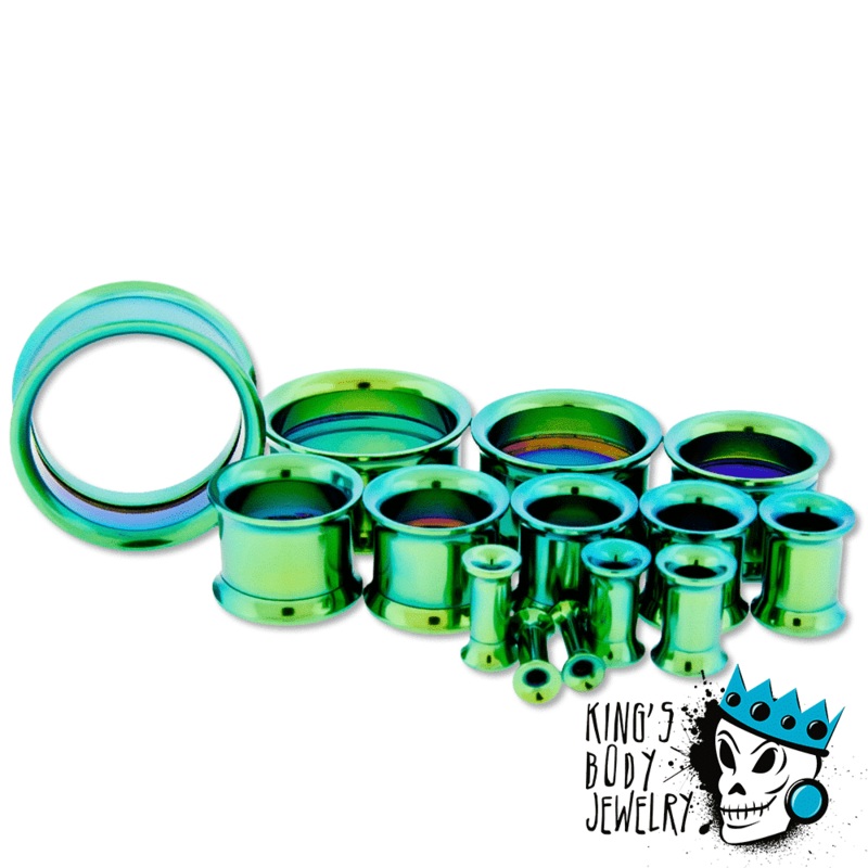 Green Steel Internally Threaded Eyelets (10 gauge – 1 inch) 10 g