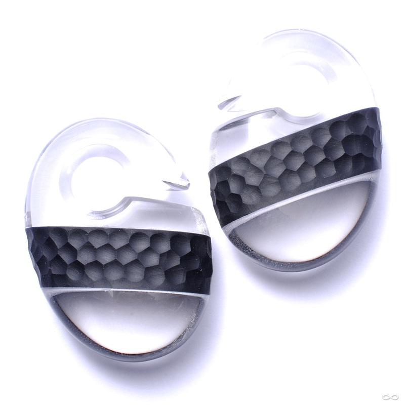 Hybrid Ovoid Weights from Gorilla Glass Large Clear Crystal/Black