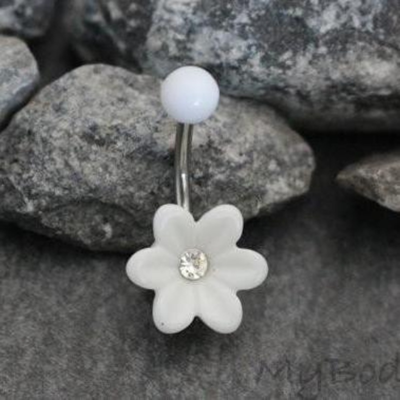 Lindsey Acrylic Flower Belly Ring