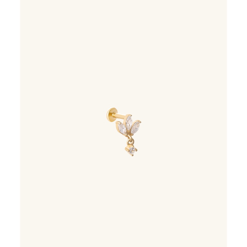 Petal Drop Stud Gold