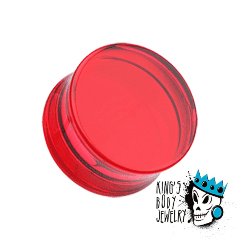 Red Acrylic Double Flare Plugs (10 gauge – 2 inch) 10 g