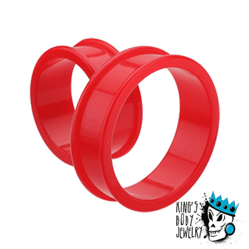 Red Silicone Tunnels (6 gauge – 2 inch) 6 g