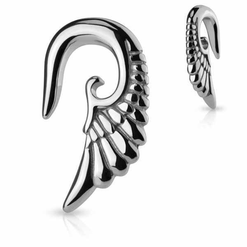 Steel Wing Ear Weights PAIR 1.6mm(14G) (Pair)