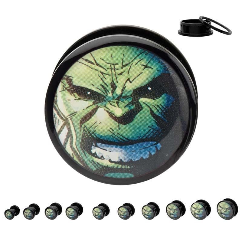The Hulk Marvel Flesh Tunnels (3/4 inch & 7/8 inch) 3/4 inch