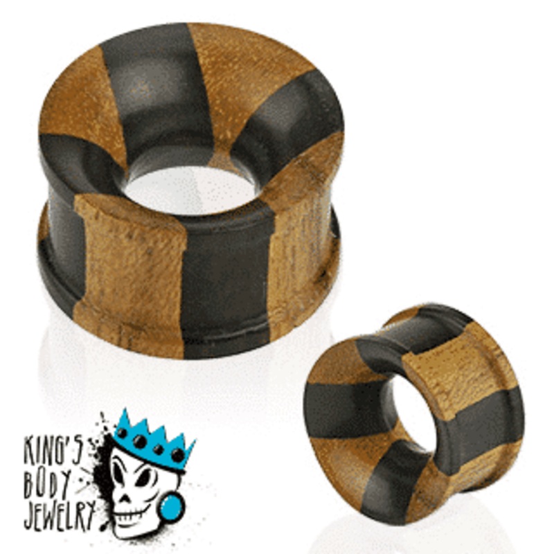 Two Toned Wood Tunnels (4 gauge – 1 inch) 4 g
