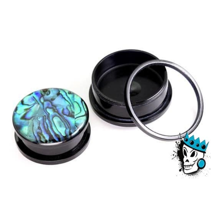 Abalone Shell Flesh Tunnels (12 gauge – 1 inch) 12 g