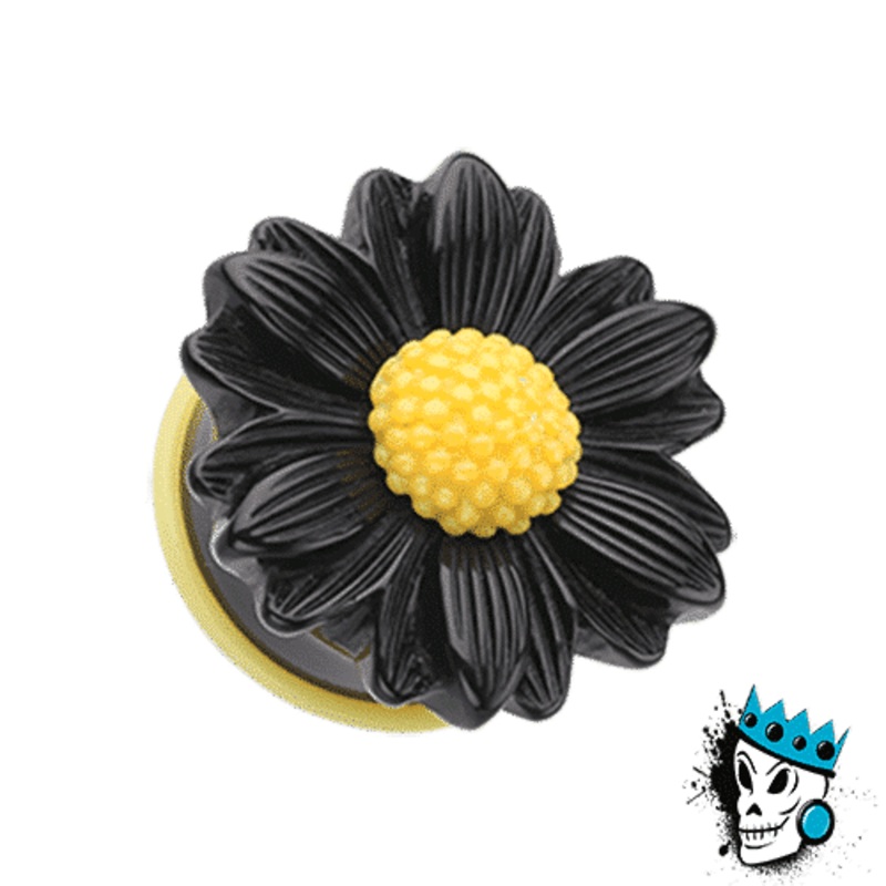 Black Daisy Plugs (6 gauge – 1 inch) 6 g