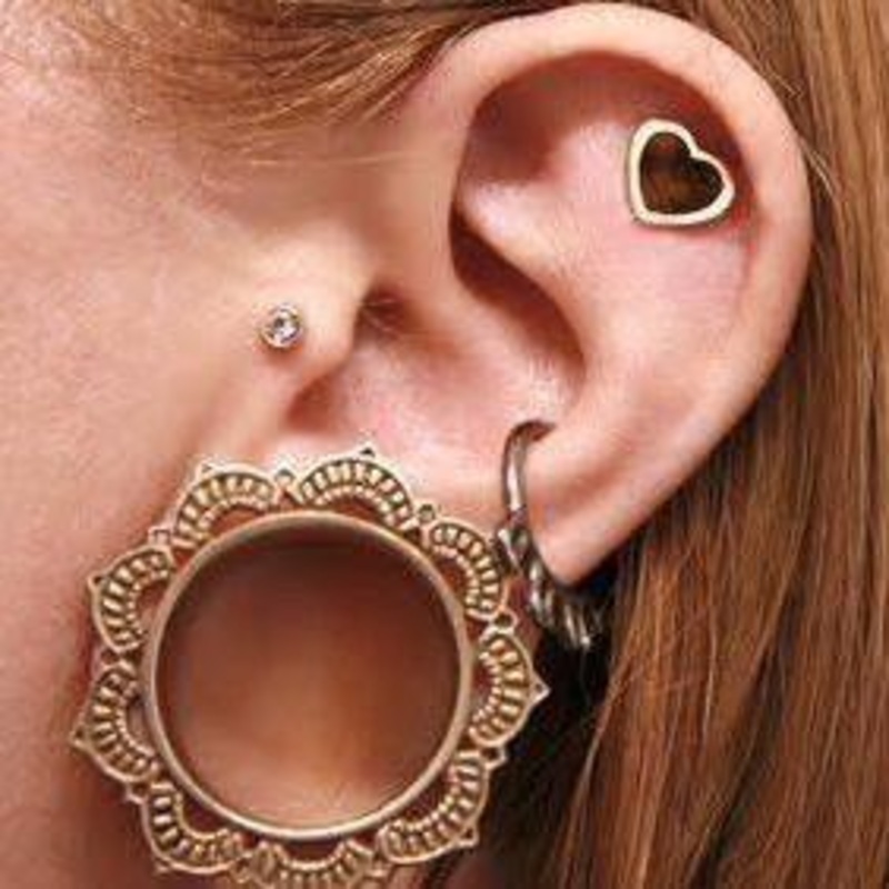 Cheroka Tribal Brass Ear Gauge Plugs 1 6mm