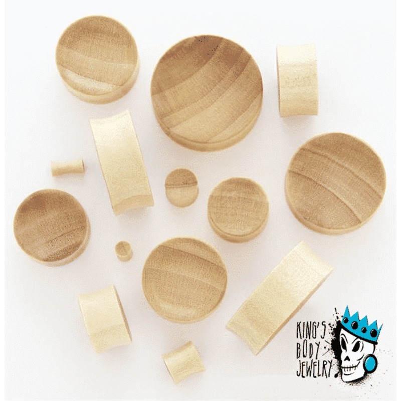 Crocodile Wood Concave Plugs (8 gauge – 9/16 inch) 8 g